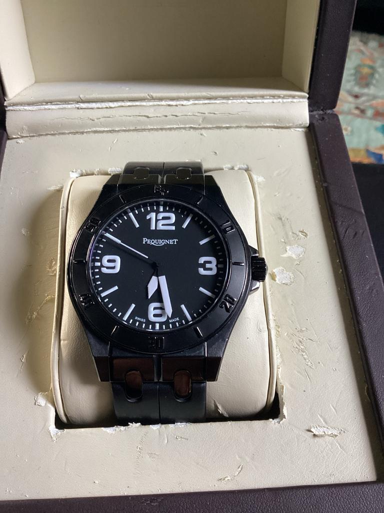 Pequignet Moorea heren horloge, Sieraden, Tassen en Uiterlijk, Overige merken, Gebruikt, Polshorloge, Ophalen of Verzenden