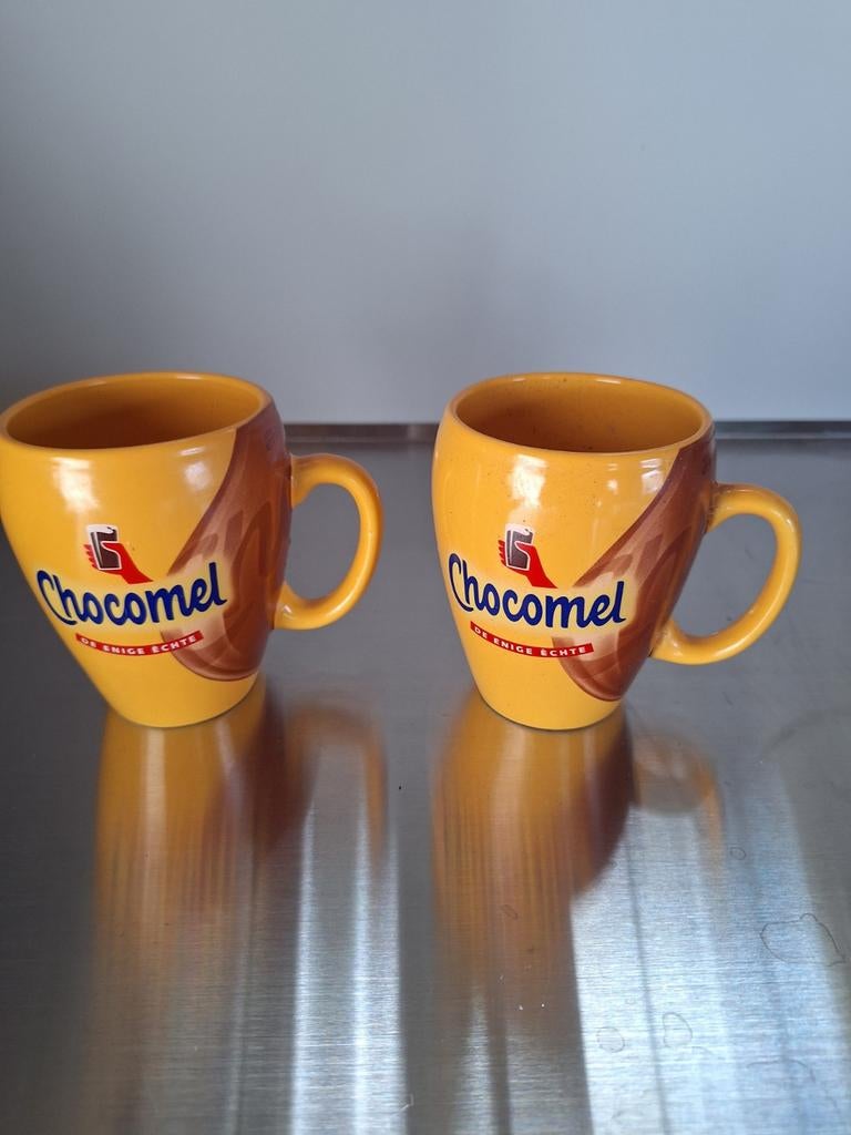 CHOCOMEL mokken 2 stuks, "chocola drop", Ophalen of Verzenden, Zo goed als nieuw, Gebruiksvoorwerp