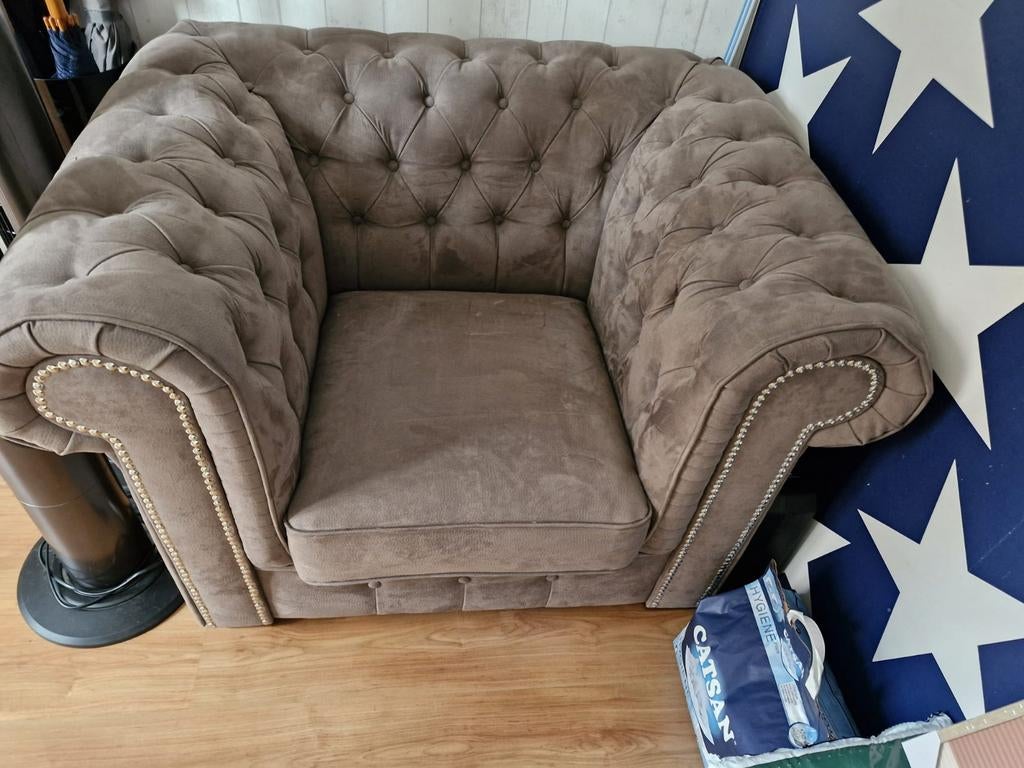 Zeer mooie love zit van cesterfield, Ophalen of Verzenden, Zo goed als nieuw, 75 tot 100 cm, Minder dan 150 cm