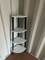 Handige hoekkast met 4 planken - Wit/Zwart, Ophalen, Gebruikt