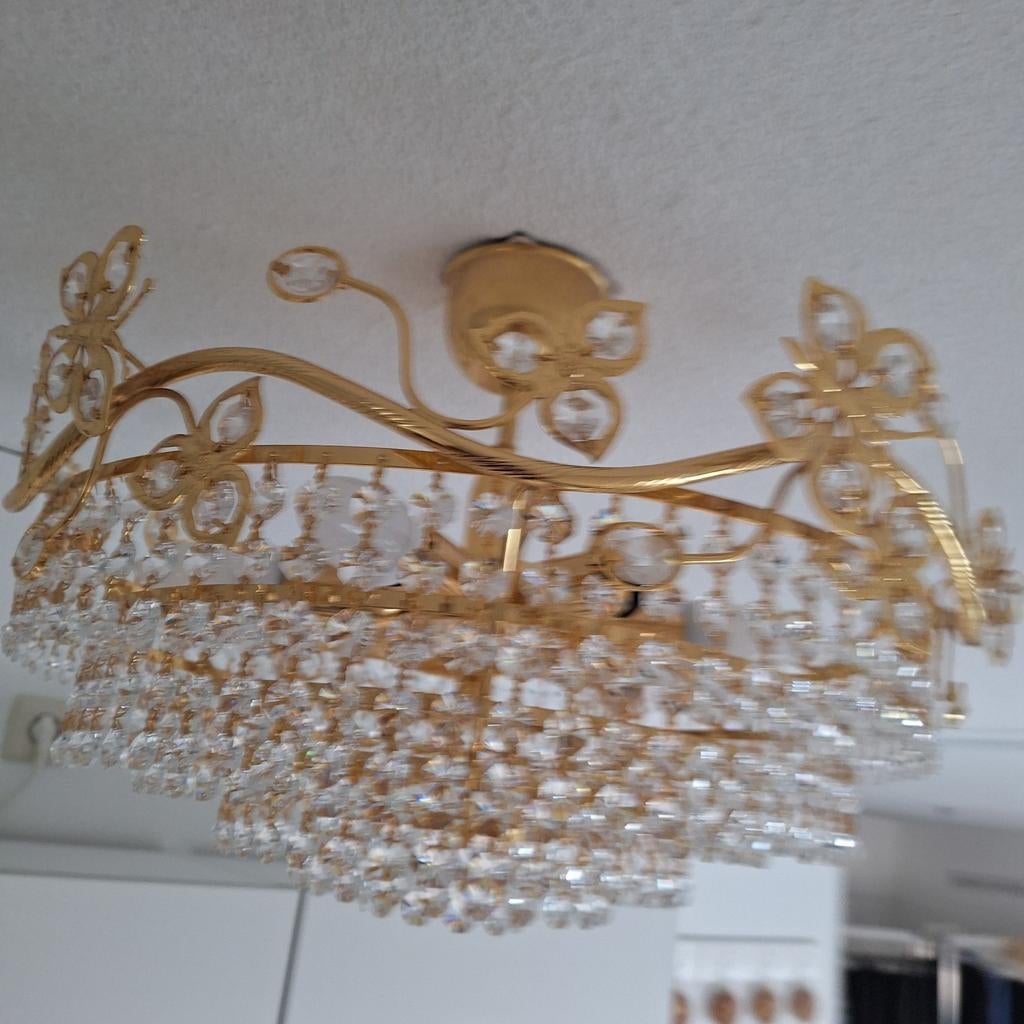 2 echte Swarovski lampen plafonnieres, Huis en Inrichting, Ophalen, Zo goed als nieuw