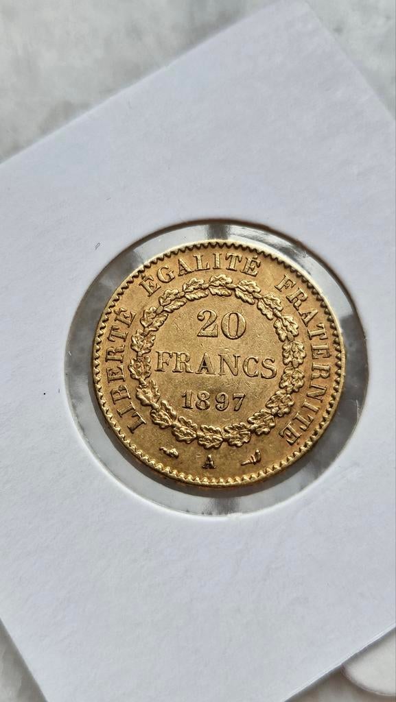 Gouden 20 francs 1877, Ophalen of Verzenden, Frankrijk, Goud