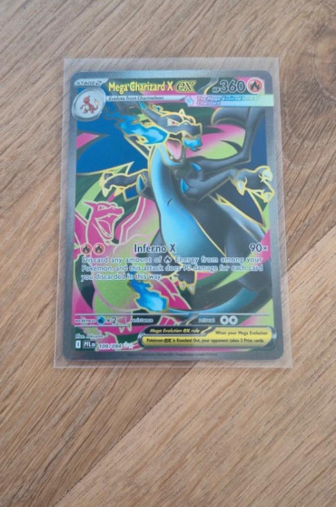 Mega Charizard x ex #109, Ophalen of Verzenden, Zo goed als nieuw, Foil