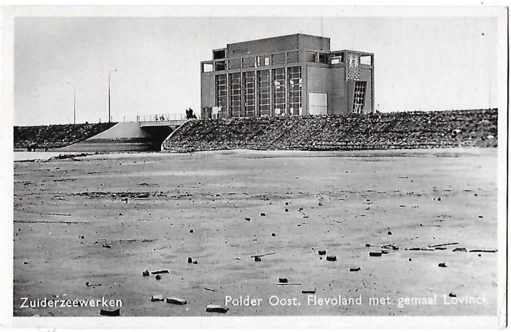 Oost flevoland gemaal lovinck oude ansichtkaart ( 9556 ), Ophalen of Verzenden, 1960 tot 1980, Ongelopen, Zeeland