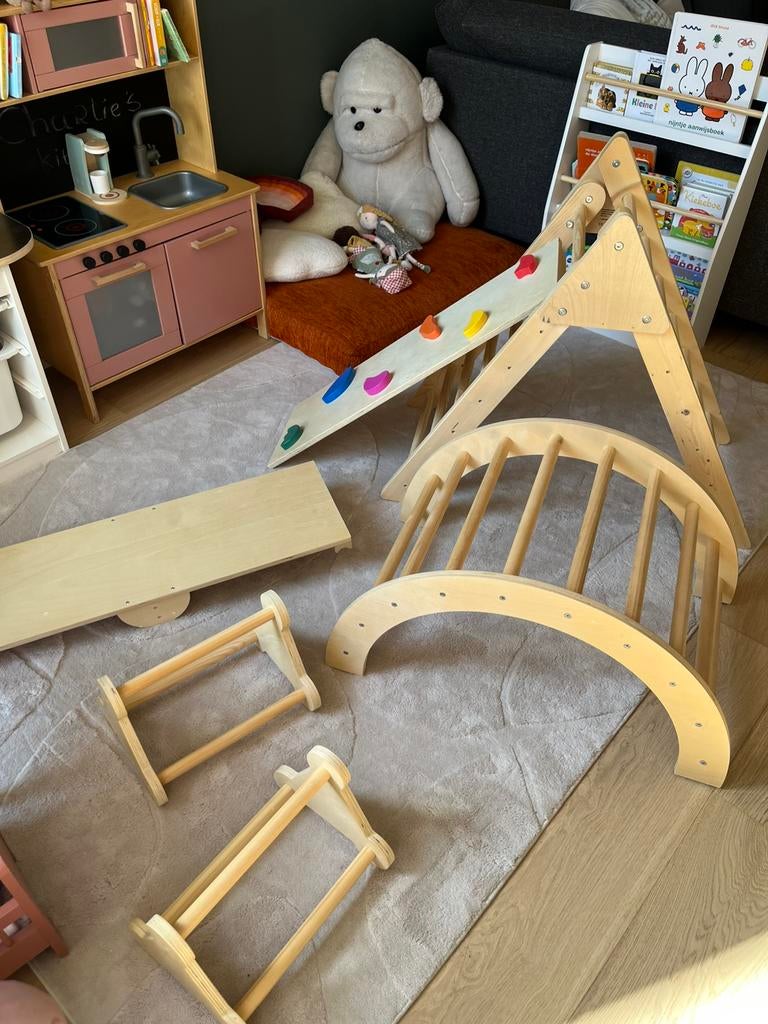 montessori klimrek, boog en wipwap, Ophalen, Zo goed als nieuw