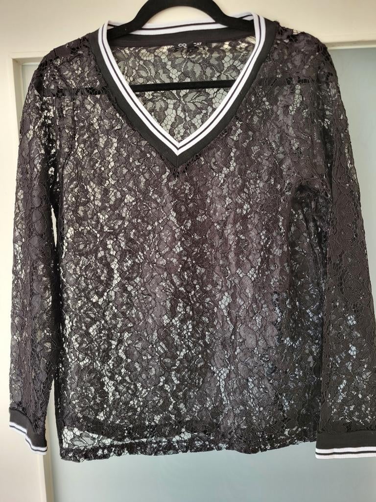 Coolcat kanten top zwart maat M, Kleding | Dames, Tops, Maat 38/40 (M), Zwart, Nieuw, Ophalen of Verzenden