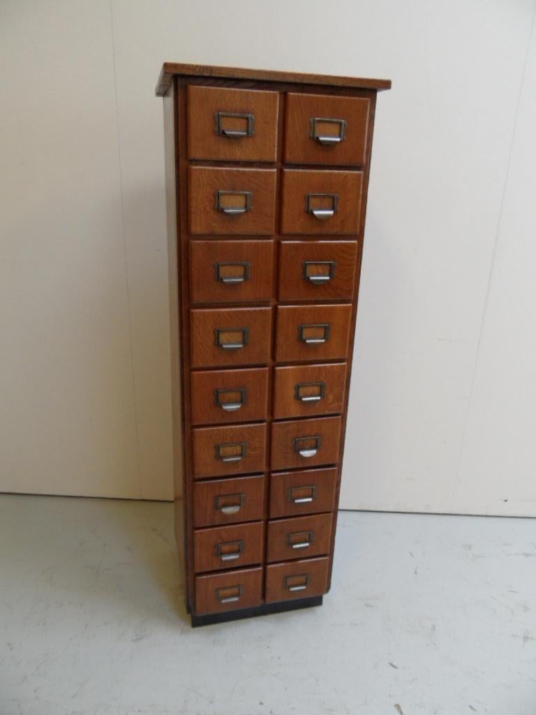 Antieke archiefkast  ladekast   apothekerskast, Huis en Inrichting, Kasten | Ladekasten, Gebruikt, 5 laden of meer, Minder dan 100 cm