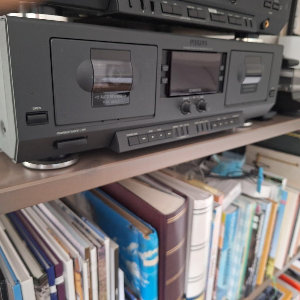 Philips FC 911 Dubbel Cassettedeck - Vintage Audio, Ophalen of Verzenden, Dubbel, Philips, Tiptoetsen