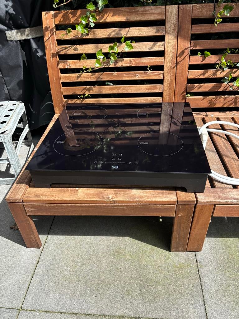 SB Vrijstaande Inductiekookplaat - Zwart, Witgoed en Apparatuur, Kookplaten, Ophalen, Gebruikt, 4 kookzones, Inductie