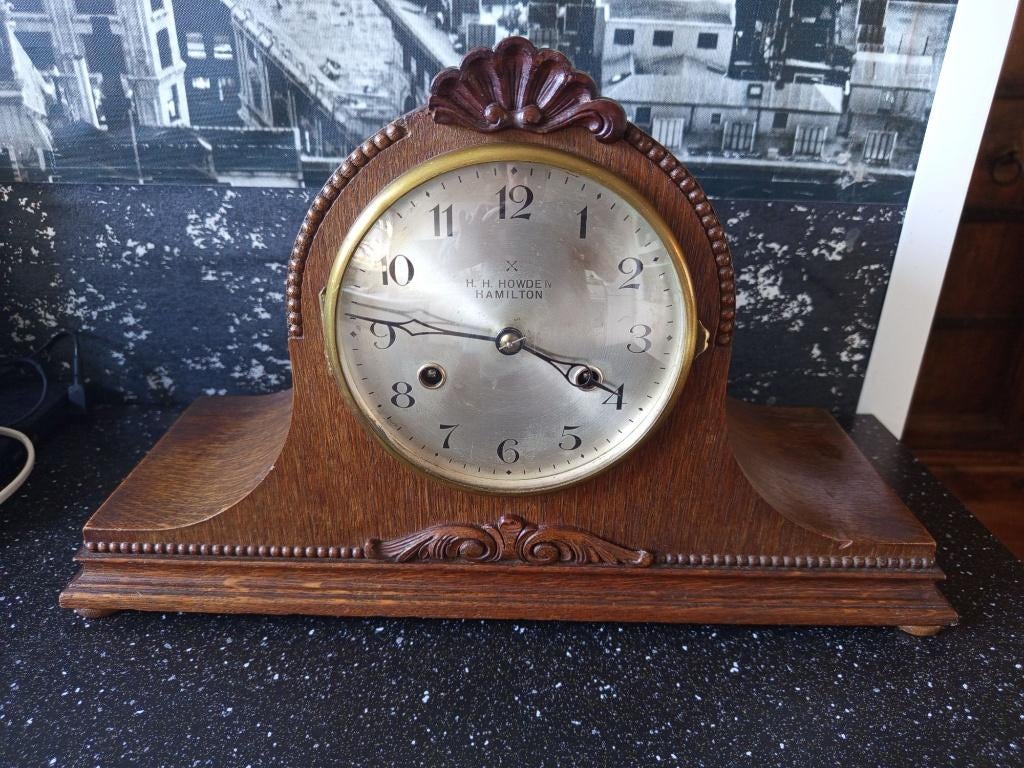 Unieke Antieke Westminster mantelklok/pendule (Hamilton, NZ), Ophalen