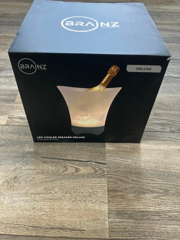 BRAINZ LED Cooler Speaker Deluxe - Wijnkoeler met licht en m, Ophalen of Verzenden, Nieuw