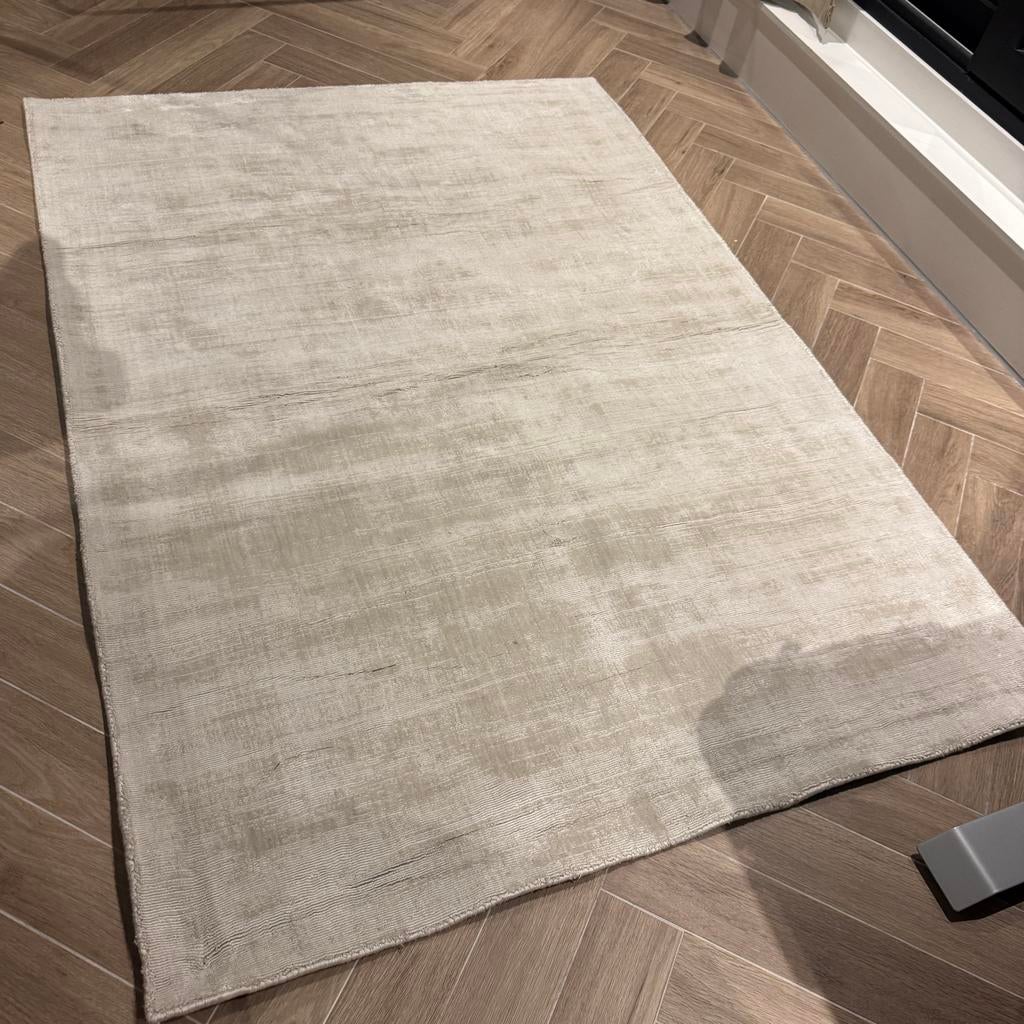 Benuta Nova Vloerkleed - Lichtgrijs - 120x170 cm, 100 tot 150 cm, Ophalen of Verzenden, Zo goed als nieuw, 150 tot 200 cm