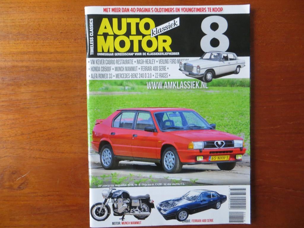Auto Motor Klassiek 8 2018 Alfa Romeo 33, Ferrari 400, Munch, Ophalen of Verzenden, Nieuw, Alfa Romeo