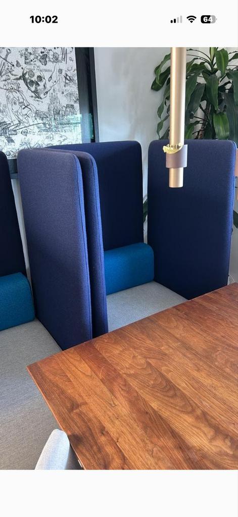 Akoestische design stoelen - Donkerblauw/Grijs - ZGAN, Huis en Inrichting, Stoelen, Ophalen, Blauw, Zo goed als nieuw, Eén