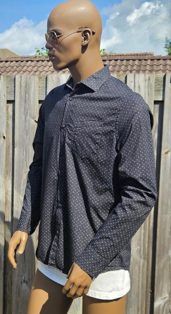 PME Legend regular fit stretch overhemd (L) schoon, Kleding | Heren, Overhemden, ., Zwart, Ophalen of Verzenden, Zo goed als nieuw