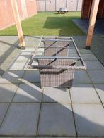 Wicker tuintafel zonder glasplaat, Tuin en Terras, Tuintafels, Ophalen, Gebruikt, Rechthoekig, Wicker