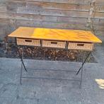 Sidetable met 3 rieten manden, Ophalen, 25 tot 50 cm, Rechthoekig, 100 tot 150 cm