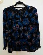 Handgemaakte Indonesische Kebaya - Zwart/Blauw - Maat M, Ophalen of Verzenden, Zo goed als nieuw, Maat 38/40 (M), Zwart