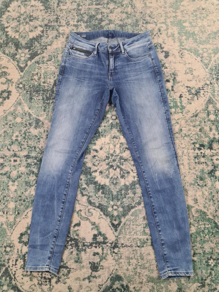 G-star 3301 mid skinny W30 L32 WMN Tulsi3032 Blauw, Blauw, Ophalen of Verzenden, W30 - W32 (confectie 38/40), G-STAR RAW