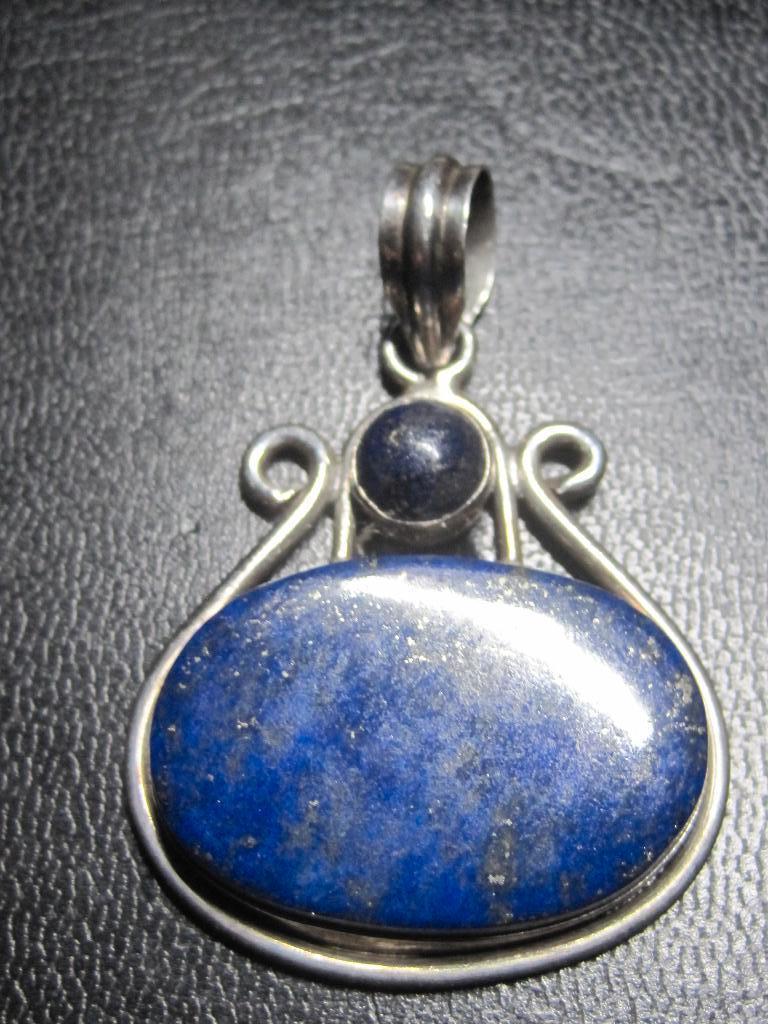 VIntage design zilver 925 hanger met Lapis Lazuli, Ophalen, Overige voorstellingen, Blauw, Zo goed als nieuw