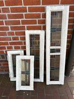 Diverse maten glas in lood ramen - Grote opruiming, Doe-het-zelf en Verbouw, Glas en Ramen, Ophalen, Gevelraam of Ruit, Gebruikt