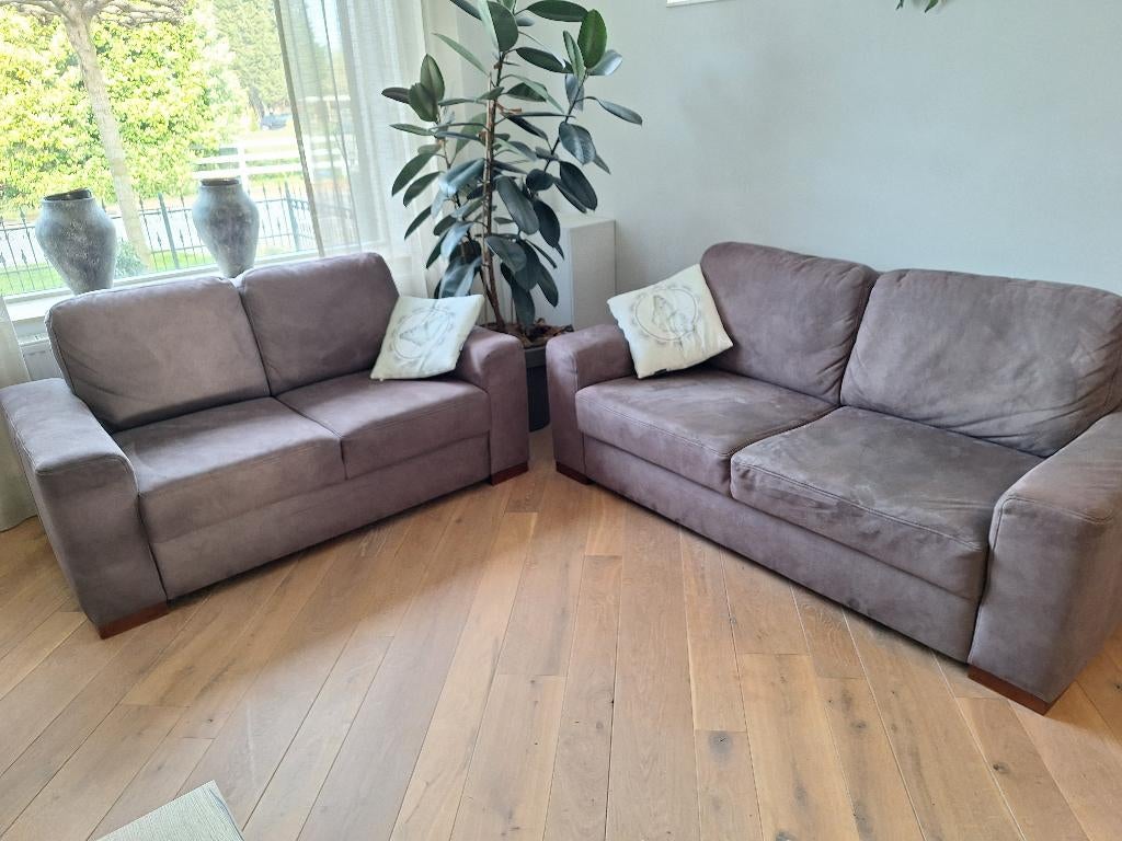 Bankstel 2 zits en 2,5 zits, Huis en Inrichting, Banken | Bankstellen, Ophalen, Overige materialen, 150 tot 200 cm, Onbekend