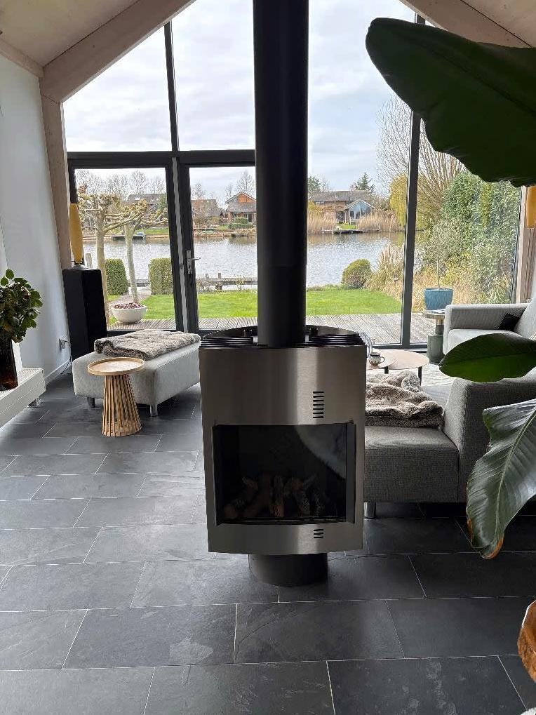 Design Gaskachel Harry Leenders Fuga S, Ophalen, Gas, Zo goed als nieuw, Vrijstaand