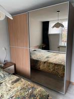 Kledingkast met 2 schuifdeuren (1 spiegeldeur), Ophalen, Met plank(en), Gebruikt, 200 cm of meer