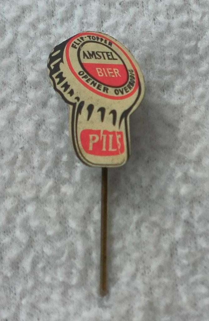 Speldje Amstel bier (2), Verzamelen, Ophalen of Verzenden, Zo goed als nieuw, Merk, Speldje of Pin