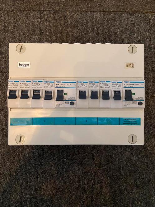 Hager groepenkast - tussenmeter - 8 groepen - 40a - 1 fase, Hobby en Vrije tijd, Elektronica-componenten, Zo goed als nieuw, Ophalen of Verzenden