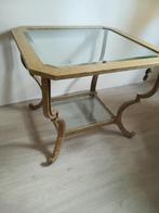 Bijzettafels glas metaal 2x, Minder dan 55 cm, Rond, Ophalen, 45 tot 60 cm