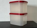 Tupperware ruimtespaarders rechthoek, Huis en Inrichting, Keuken | Tupperware, Ophalen of Verzenden, Zo goed als nieuw, Rood, Bus of Trommel
