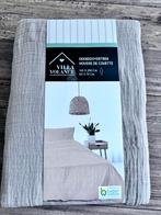 Mousseline 1 pers dekbedovetrek, Ophalen, Eenpersoons, Beige, Dekbedovertrek