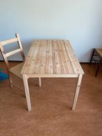 Grenen tafel met 1 stoel, Huis en Inrichting, Tafels | Eettafels, 200 cm of meer, 50 tot 100 cm, Grenenhout, Rechthoekig