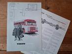 Volvo B 615 autobus brochure - 1954, Ophalen of Verzenden, Gelezen, Volvo