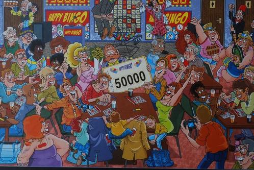 Wasgij Mystery puzzel - Bingo Blunder, Hobby en Vrije tijd, Denksport en Puzzels, Zo goed als nieuw, Legpuzzel, 500 t/m 1500 stukjes