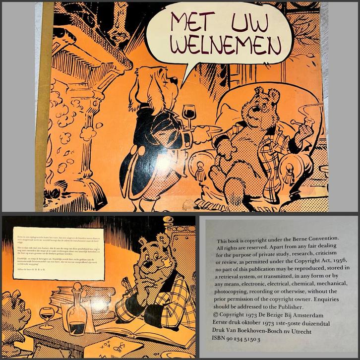 Marten Toonder - "Met uw welnemen" 1e druk 1973 Bommel, Boeken, Stripboeken, Gelezen, Eén stripboek, Ophalen of Verzenden