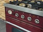 🔥Luxe Boretti Fornuis 90cm bordeaux rood & rvs 2 ovens, Witgoed en Apparatuur, Fornuizen, Niet ingevuld, 60 cm of meer, Niet ingevuld