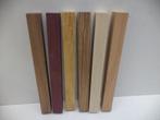 Set M balkjes draaihout 6 stuks oa zebrano, purperhart noten, Ophalen of Verzenden, Nieuw