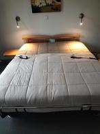 Auping bed 160x200, elektrisch verstelbaar + nachtkastjes, Huis en Inrichting, Slaapkamer | Bedden, Ophalen, Bruin, Tweepersoons