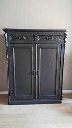 Zwarte (brocante) Kast, Antiek en Kunst, Antiek | Meubels | Kasten, Ophalen