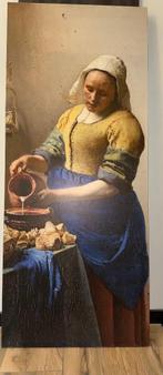 Melkmeisje (Vermeer) schilderij op hardboard Bijna gratis!, Antiek en Kunst, Ophalen