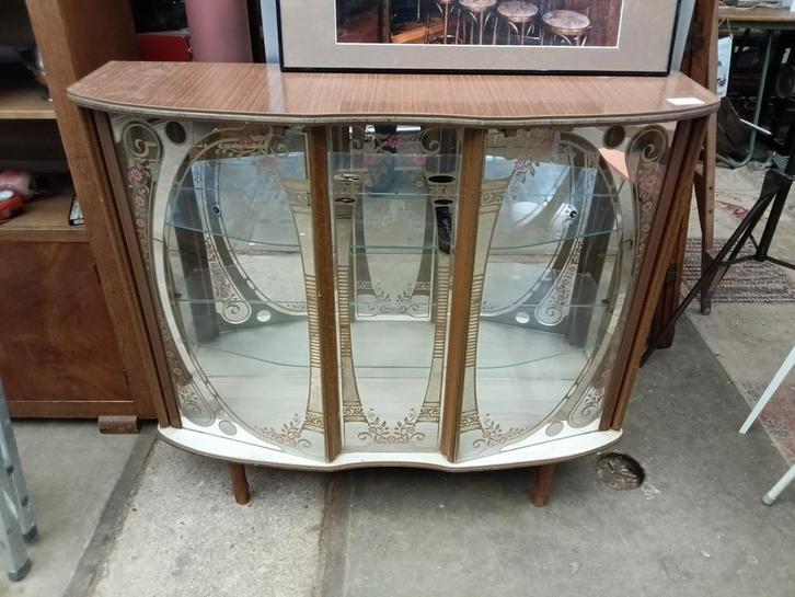 Antieke Art Nouveau Vitrinekast, Antiek en Kunst, Antiek | Meubels | Kasten, Ophalen of Verzenden