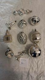 Prachtige Set Oude Zilveren Kerstballen Doos 4, Ophalen of Verzenden, Gebruikt