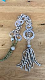 Kralen ketting - houten kraal, Overige materialen, Verstelbaar, Bruin, Ophalen of Verzenden