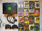 XBOX original met 2 controllers en 16 spellen, Spelcomputers en Games, Ophalen of Verzenden, Gebruikt, Met 2 controllers, Met games
