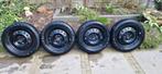 set winterbanden op velg 155/65R14, Auto-onderdelen, Banden en Velgen, Ophalen, 14 inch, Gebruikt, 155 mm