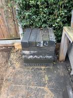 Antraciet stapelblokken 10x12x60cm - 26 stuks + delen, Gebruikt, Overige typen, Ophalen of Verzenden, Minder dan 5 m²