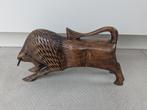 Houten stier / bull (30 cm), Verzenden, Zo goed als nieuw, Dier