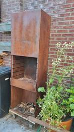 Cortenstalen tuinhaard met grillrooster en bakplaat, Tuin en Terras, Ophalen, Gebruikt